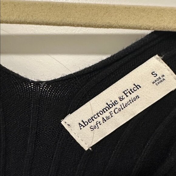 Abercrombie & Fitch Deep V-Neck Sweater in Black - Picture 2 of 3